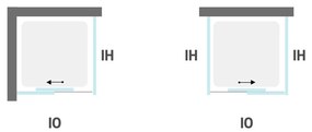 Glass 1989 Isy - Sprchový kút posuvné dvere do niky alebo v kombinácii s bočnou stenou, veľkosť 110 cm, profily chrómové, číre sklo,…