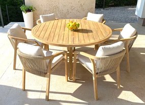 Jedálenský záhradný nábytok RAVONA 150 s okrúhlym stolom