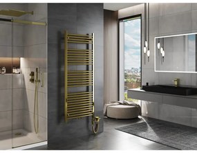 Mexen Mars, elektrické vykurovacie teleso 1500 x 600 mm, 600 W, zlatá lesklá, W110-1500-600-2600-50
