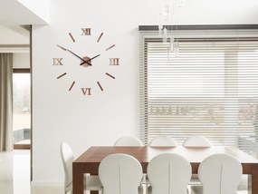 Nástěnné samolepící hodiny Numero 75 cm měděné