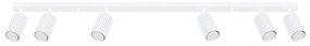Bodové svietidlo Karbon, 6x biele kovové tienidlo, (možnosť polohovania)