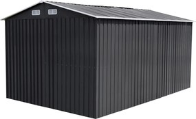 Záhradný domček BestBerg BBSH-1208A / 10,1 m² / 389 x 260 x 202 cm / antracitová/biela
