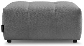 Sivá podnožka z textílie buklé Roxelane – Bobochic Paris