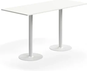 Barový stôl ALVA, 1800x800x1000 mm, HPL, biela