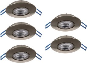 Eglo 300194 - SADA 5x LED zapustené stropné svietidlo GEDREZ LED/4,9W/230V pr. 9 cm chróm