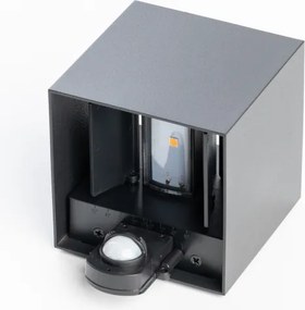 BRILAGI - LED vonkajšie nástenné svietidlo s čidlom CUBE LED/6W/230V antracit
