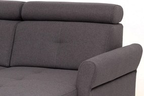 Rohová sedacia súprava Harris, tmavo šedá tkanina, pravý roh