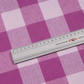 Biante Bavlnený obdĺžnikový obrus Olivia OL-021 Fialová kocka veľká 80x120 cm