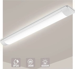 Sada 4 x povrchovo montovateľných LED svietidiel 36W 120cm fluorescenčný panel pre garážovú dielňu