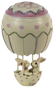 Dekorácia zamilovaných zajačikov v balóne - 11*11*19 cm