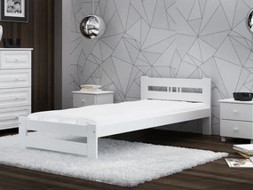 Postel borovice LUX VitBed 100x200cm masiv bílá