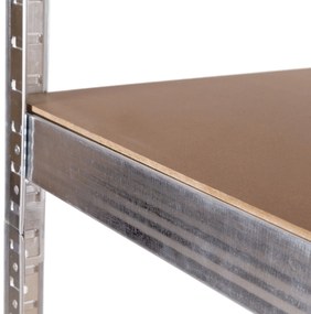 Rohový úložný regál 180x90x40 cm, 5 políc, nosnosť 875 kg, ModernHome