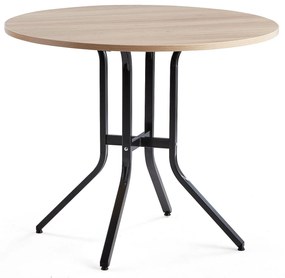 Stôl VARIOUS, Ø1100x900 mm, čierna, dub