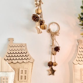 Závesná vianočná dekorácia TIRO s borovicovými šiškami 713552