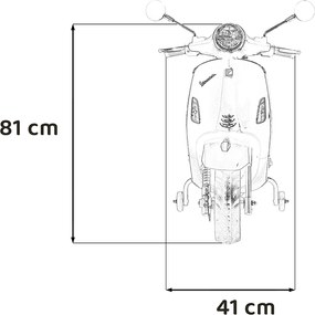 Ramiz Vespa Scooter ROMA Biela Detský motocykel