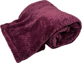 Home Elements Mikroflanelová deka s textúrou, bordó