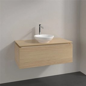 VILLEROY &amp; BOCH Legato závesná skrinka pod umývadlo na dosku (umývadlo v strede), 1 zásuvka, 1000 x 500 x 380 mm, Nordic Oak, B57100VJ