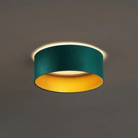 Moderné stropné svietidlo zelený zamat 40cm vrátane LED 3-krokového stmievania - Sue