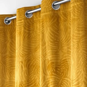 Žltý zamatový záves 140x240 cm Analia – douceur d'intérieur