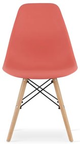 Jedálenská stolička OSAKA cynober (hnedé nohy)