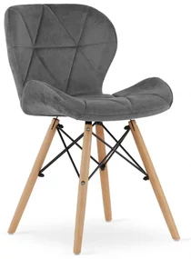 Set dvoch jedálenských stoličiek LAGO sivé (2ks)