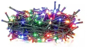 SOLIGHT LED vonkajšie vianočné reťaz, 50 LED, 5m, prívod 3m, 8 funkciou, časovač, IP44, viacfarebný