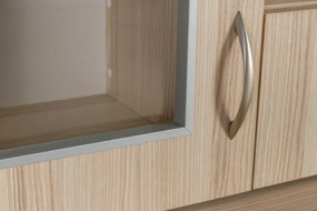 Zostava Pierot hladká, akacie (U7 satyna, sklo číre bez lepení)