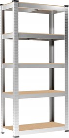 CH Sada dvoch 5-policových kovových úložných regálov Tosca IV. 180 x 90 x 30 cm