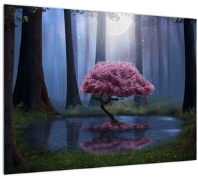 Sklenený obraz - Magická noc (70x50 cm)