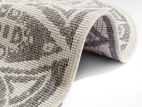 Mujkoberec Original, Kusový koberec Mojkoberec Original Nora 104160 Grey Creme kruh – na von aj na doma, 200x200 (priemer) kruh, šedá, chodba / predsieň