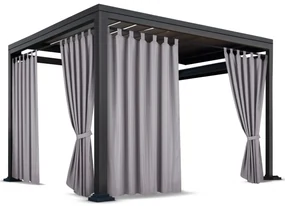 Dekorstudio Záhradný záves do altánku na pútkach ZMOS - 05 tmavosivý Rozmer závesu: 155x240cm