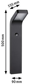 Paulmann 94747 - LED/7,5W IP44 Vonkajšia lampa so senzorom KULMA 230V