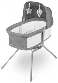 Lionelo - Cestovná postieľka 3 v 1 MALIN Šedý Kameň