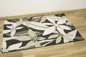 Šnúrkový koberec Foggia 16701/690 - kvety krém / antracit