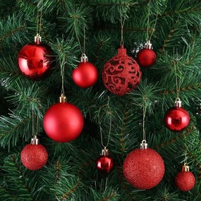 Sada vianočných závesných dekorácií REGALO červená (100 ks)
