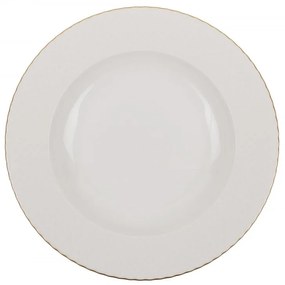 Porcelánová sada 24 ks talířů Whitie bílá/zlatá