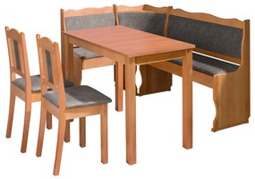 Kuchynský kút + stôl so stoličkami Meyana III (jelša) (Forever 65). Vlastná spoľahlivá doprava až k Vám domov. 1059196