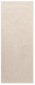 Ručne tkaný vlnený behúň vo svetlo prírodnej farbe 80x300 cm Eleni Natural White – Hanse Home