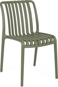 Zelená plastová záhradná stolička Billie – Bizzotto