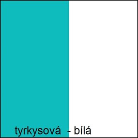 Šatníková skriňa FUTBAL - TYP B - tyrkysová/biela