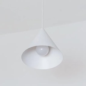 Závesný luster ETNA II na lanku 1xE27/15W/230V pr. 18,5 cm biela