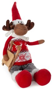 Vianočná dekorácia DOLL 73 A červená / biela