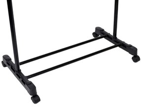 Vešiakový stojan na kolieskach LUKI čierny