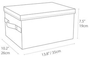 Sivý látkový úložný box s vekom 35x19x26 cm Soft Storage – Bigso Box of Sweden