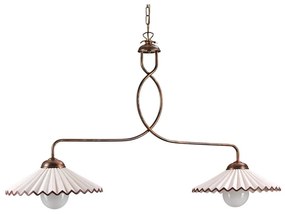 ONLI - Luster na reťazi ROSINA 2xE27/22W/230V bronzová