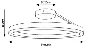 Rabalux 71302 - LED stropné svietidlo ISAURE LED/24W/230V