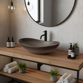 Rea Royal, umývadlo na dosku 620x360x160 mm, béžová-hnedá, REA-U0626