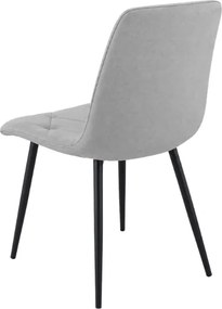 Sivá stolička LIBRA PLATINUM GREY s čiernymi nohami