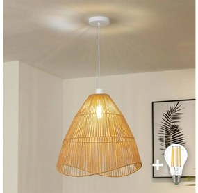 Brilagi - LED luster s lankom CERIA BOHO 1xE27/40W/230V, priemer 70 cm, hnedá