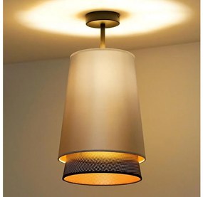 Duolla - Prisadený luster BELL SHINY 1xE27/15W/230V pr. 25 cm strieborná/čierna DU604321